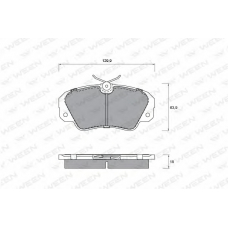151-1313 WEEN Комплект тормозных колодок, дисковый тормоз