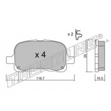 458.0 TRUSTING Комплект тормозных колодок, дисковый тормоз