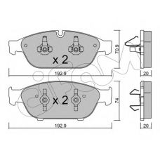 822-953-0 CIFAM Комплект тормозных колодок, дисковый тормоз