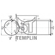 04.060.6006.670 TEMPLIN Кожух пневматической рессоры