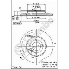 09.5166.11 BREMBO Тормозной диск