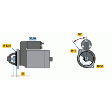 0 986 016 280 BOSCH Стартер