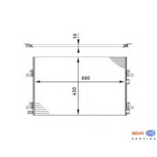 8FC 351 301-431 HELLA Конденсатор, кондиционер