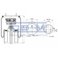 72.940.CP SEM LASTIK Кожух пневматической рессоры