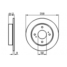 0 986 478 284 BOSCH Тормозной диск