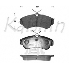 D1180 KAISHIN Комплект тормозных колодок, дисковый тормоз