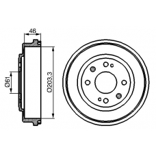 0 986 477 059 BOSCH Тормозной барабан