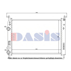 080084N AKS DASIS Радиатор, охлаждение двигателя