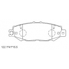 KD2705 ASIMCO Комплект тормозных колодок, дисковый тормоз