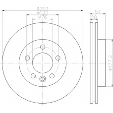 8DD 355 117-151 HELLA PAGID Тормозной диск