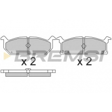 BP2279 BREMSI Комплект тормозных колодок, дисковый тормоз