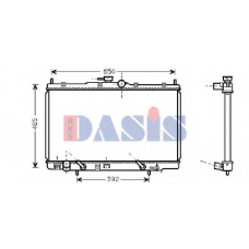 100019N AKS DASIS Радиатор, охлаждение двигателя