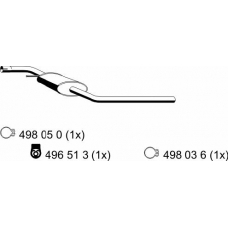 177023 ERNST Средний глушитель выхлопных газов