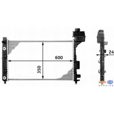 8MK 376 713-041 HELLA Радиатор, охлаждение двигателя