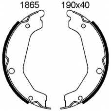 01865 BSF Комплект тормозных колодок, стояночная тормозная с