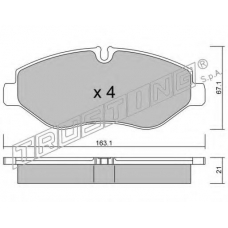 687.1 TRUSTING Комплект тормозных колодок, дисковый тормоз