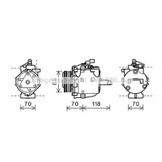 C550-38 ASHUKI Компрессор, кондиционер