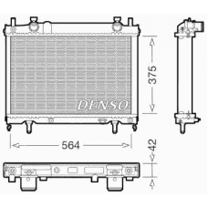 DRM09023 DENSO Радиатор, охлаждение двигателя