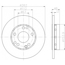 8DD 355 100-741 HELLA PAGID Тормозной диск