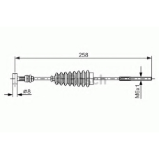 1 987 477 996 BOSCH Трос, стояночная тормозная система