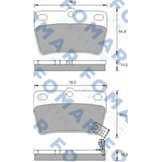 FO 697081 FOMAR ROULUNDS Комплект тормозных колодок, дисковый тормоз