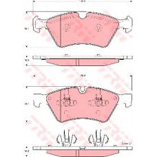GDB1642 TRW Комплект тормозных колодок, дисковый тормоз