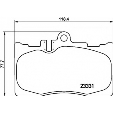 8DB 355 009-861 HELLA Комплект тормозных колодок, дисковый тормоз