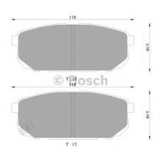 0 986 AB3 070 BOSCH Комплект тормозных колодок, дисковый тормоз