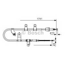 1 987 482 076 BOSCH Трос, стояночная тормозная система