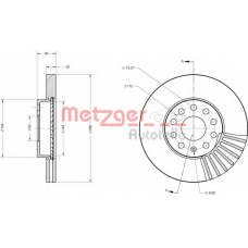 6110021 METZGER Тормозной диск