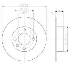 8DD 355 100-111 HELLA PAGID Тормозной диск