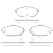 P14613.02 WOKING Комплект тормозных колодок, дисковый тормоз