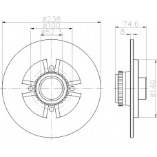 MDC2266 MINTEX Тормозной диск