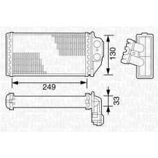 350218163000 MAGNETI MARELLI Теплообменник, отопление салона