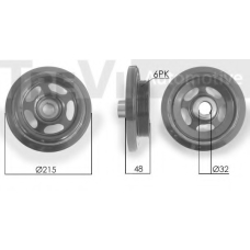 PC1110 TREVI AUTOMOTIVE Ременный шкив, коленчатый вал