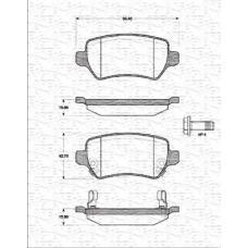 363702161279 MAGNETI MARELLI Комплект тормозных колодок, дисковый тормоз