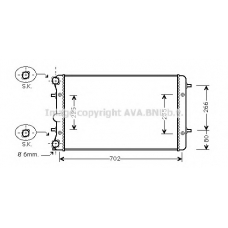VWA2286 AVA Радиатор, охлаждение двигателя