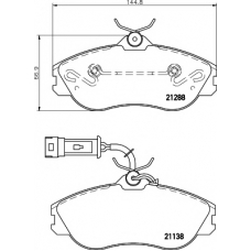 8DB 355 017-911 HELLA PAGID Комплект тормозных колодок, дисковый тормоз