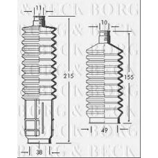 BSG3032 BORG & BECK Пыльник, рулевое управление
