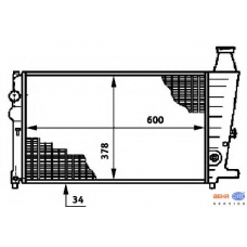 8MK 376 719-381 HELLA Радиатор, охлаждение двигателя