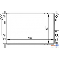 8MK 376 716-681 HELLA Радиатор, охлаждение двигателя