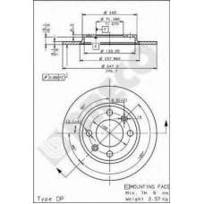 BS 7408 BRECO Тормозной диск