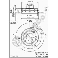 08.2950.24 BREMBO Тормозной диск