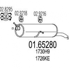 01.65280 MTS Глушитель выхлопных газов конечный