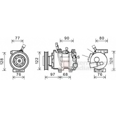 8200K273 VAN WEZEL Компрессор, кондиционер