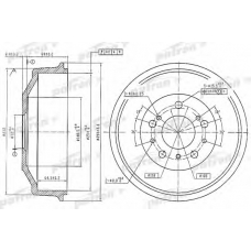 PDR1048 PATRON Тормозной барабан