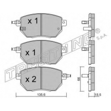 757.0 TRUSTING Комплект тормозных колодок, дисковый тормоз