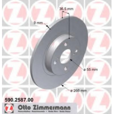 590.2587.00 ZIMMERMANN Тормозной диск