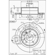 08.5891.10 BREMBO Тормозной диск