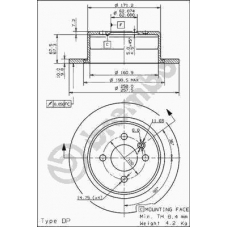 08.9504.10 BREMBO Тормозной диск